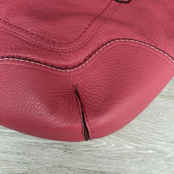Coach M1220-23441 Poppy Rose Pink Pebbled Leather Handbag Tote - Picture 10 of 11